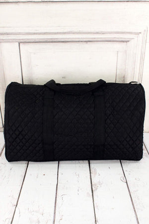NGIL Black Quilted Duffle Bag 21" - Wholesale Accessory Market