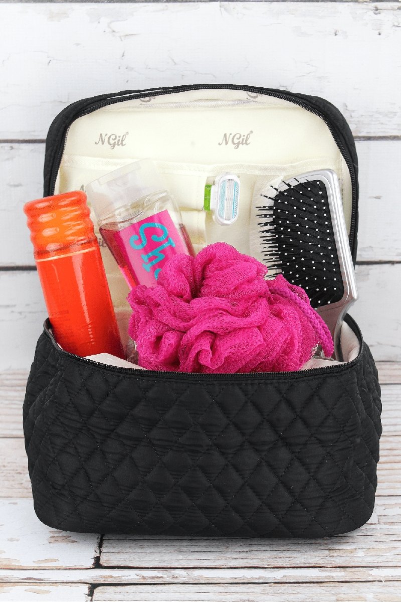 NGIL Black Quilted Train Case - Wholesale Accessory Market