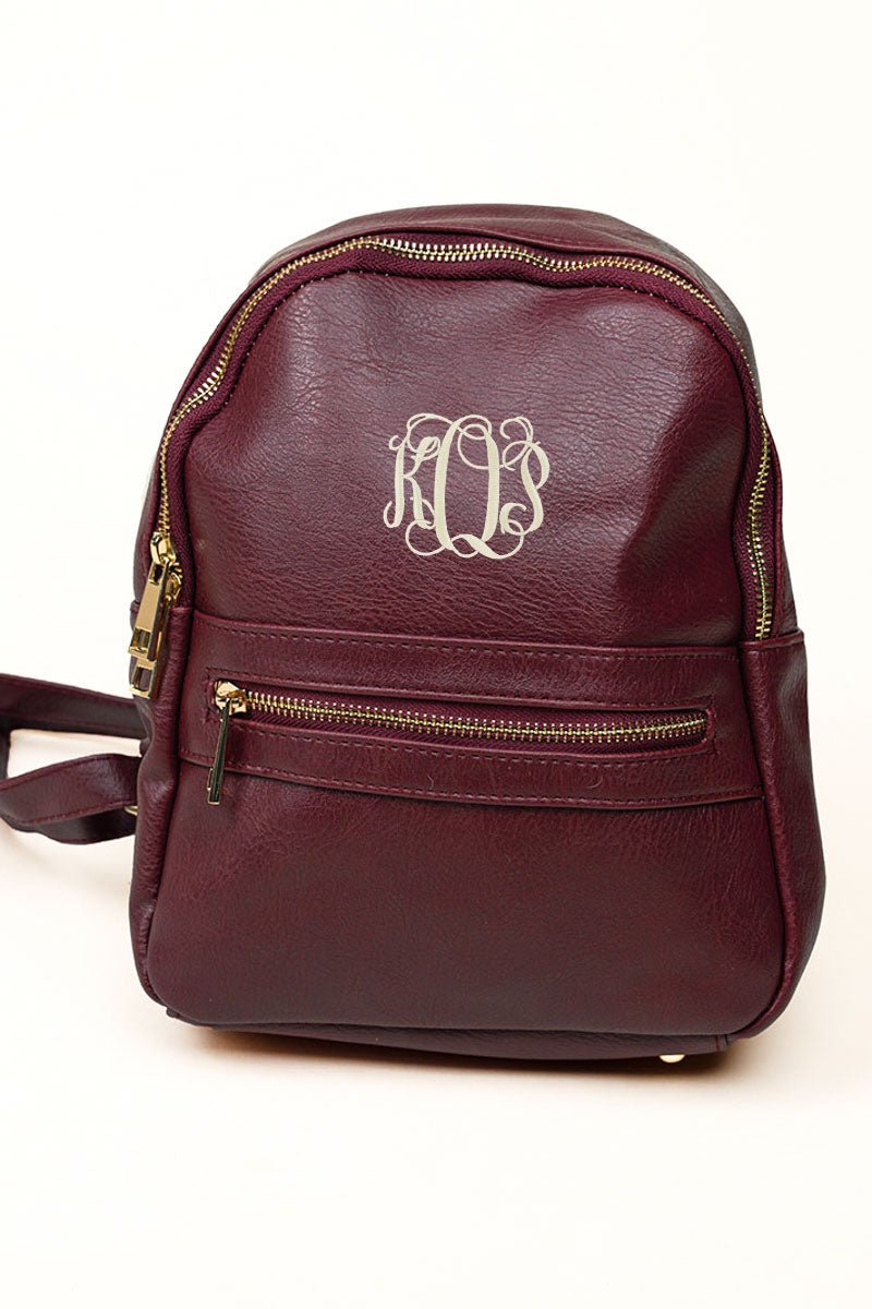 Red Faux Leather Small Backpack Wholesale Accessory Market