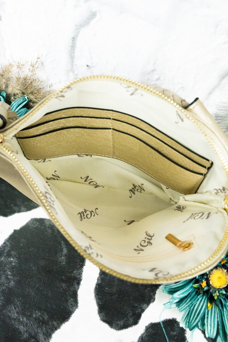 NGIL Gold Faux Leather Bangle Clutch - Wholesale Accessory Market
