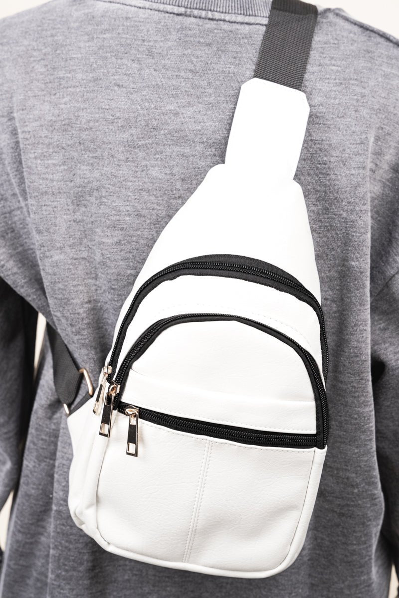 NGIL White Small Rylee Sling Bag - Wholesale Accessory Market