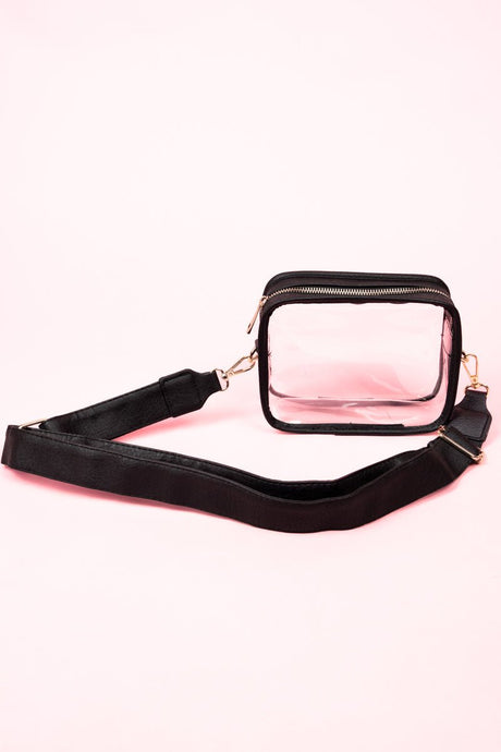 NGIL Black Strap Clear Stadium Bag - Wholesale Accessory Market