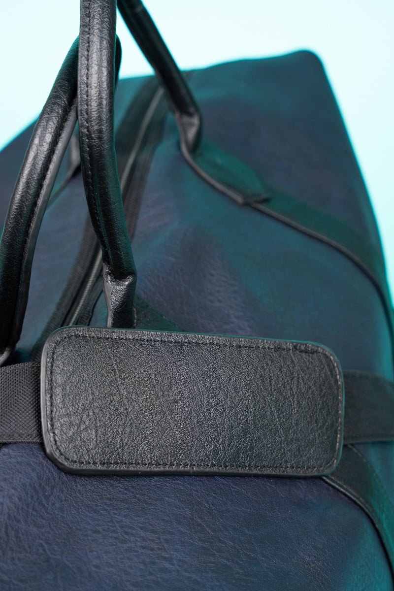 NGIL Navy Faux Leather Weekender - Wholesale Accessory Market
