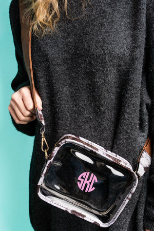 NGIL Moosic To My Ears Faux Leather Clear Stadium Bag - Wholesale Accessory Market