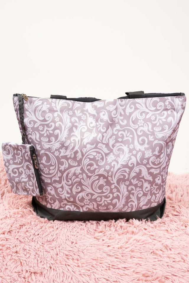 NGIL Parisian Park with Gray Trim Tote Bag - Wholesale Accessory Market
