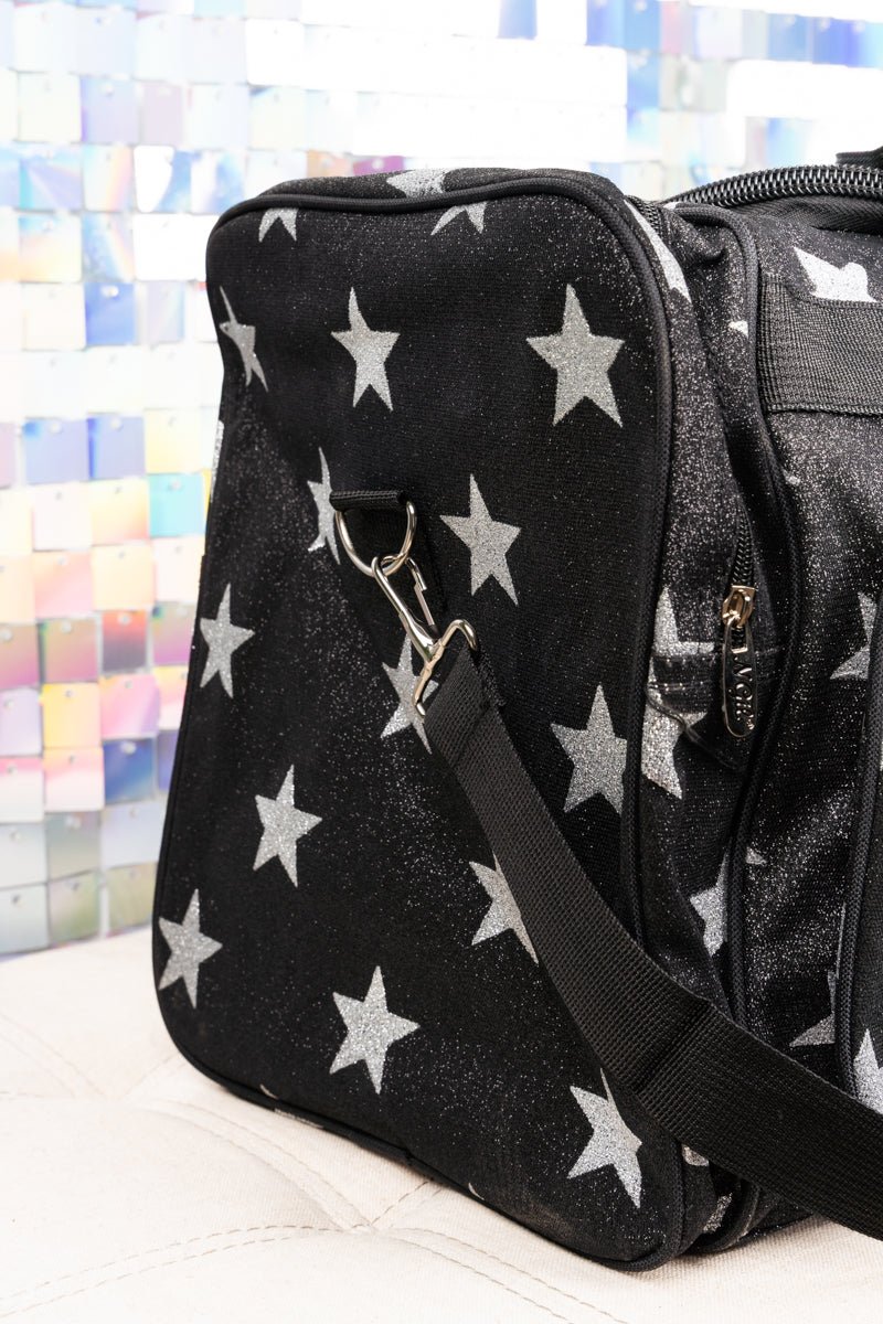 NGIL Black Starry Glitz & Glam Duffle Bag 23" - Wholesale Accessory Market