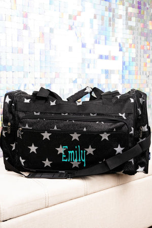 NGIL Black Starry Glitz & Glam Duffle Bag 23" - Wholesale Accessory Market