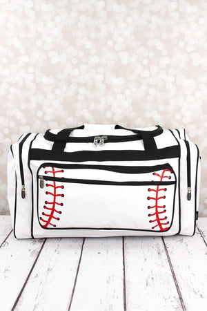 NGIL Baseball Laces Duffle Bag with Black Trim 23" - Wholesale Accessory Market
