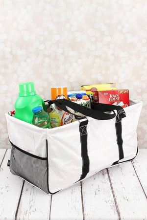 NGIL Baseball Laces Collapsible Haul-It-All Basket with Mesh Pockets - Wholesale Accessory Market