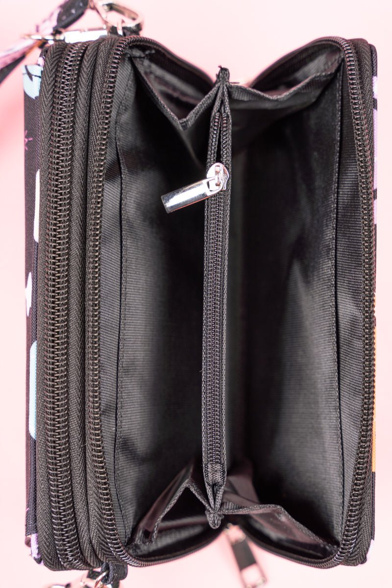 NGIL Come On Get Happy Crossbody Organizer Clutch - Wholesale Accessory Market