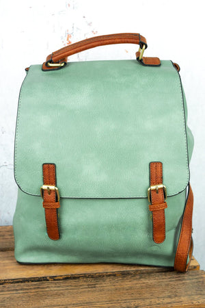 NGIL Mint Faux Leather Haley Satchel Backpack - Wholesale Accessory Market