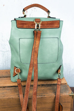 NGIL Mint Faux Leather Haley Satchel Backpack - Wholesale Accessory Market
