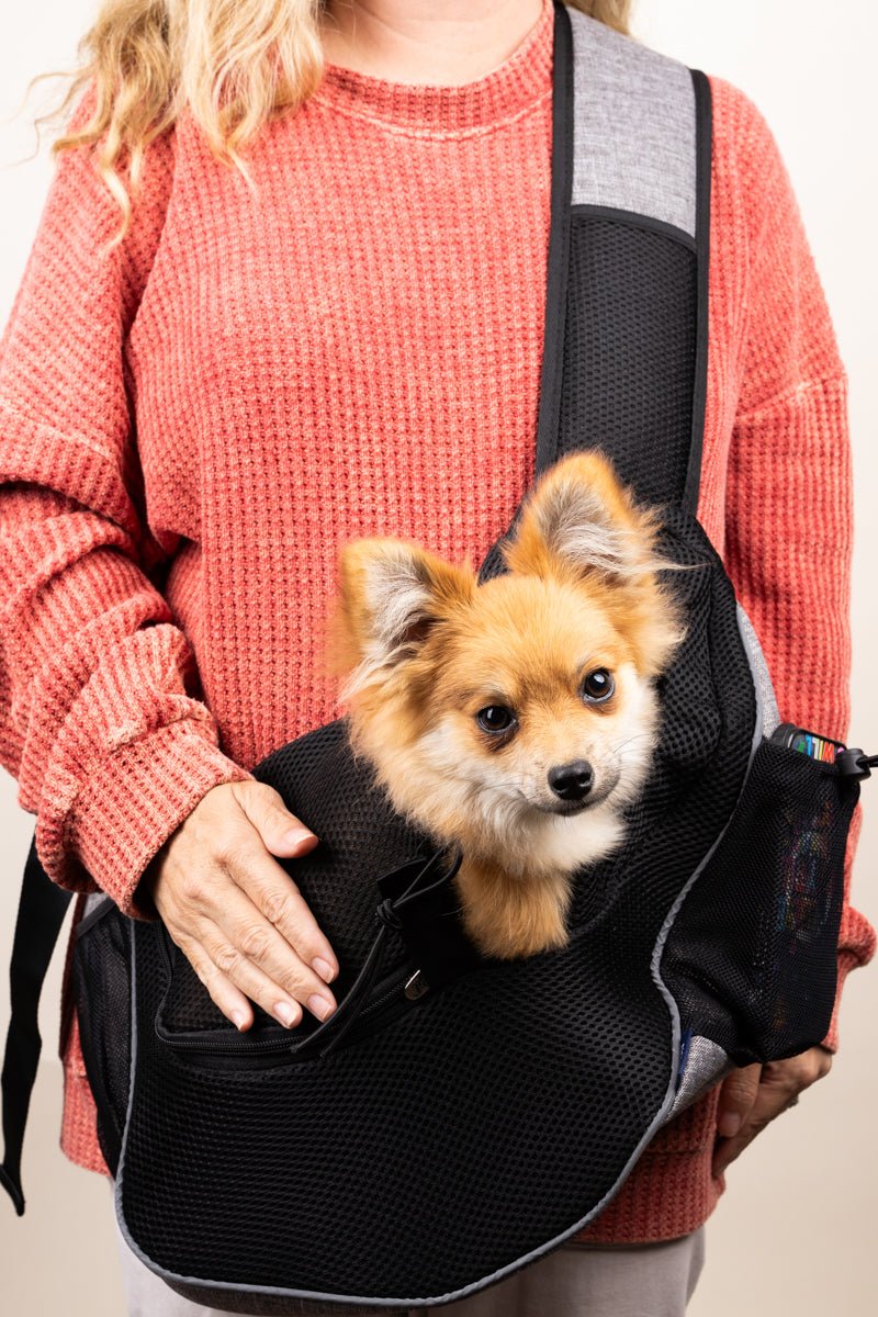 NGIL Steel Gray Crosshatch Pet Sling - Wholesale Accessory Market