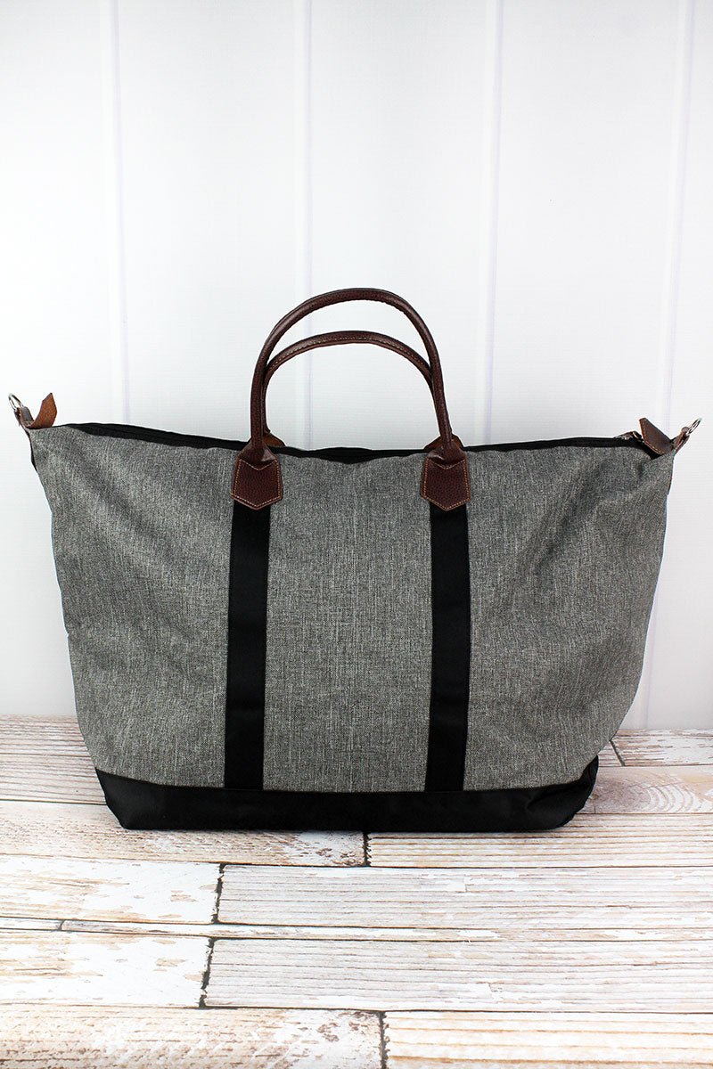 NGIL Steel Gray Crosshatch Weekender - Wholesale Accessory Market