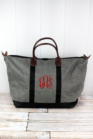 NGIL Steel Gray Crosshatch Weekender - Wholesale Accessory Market