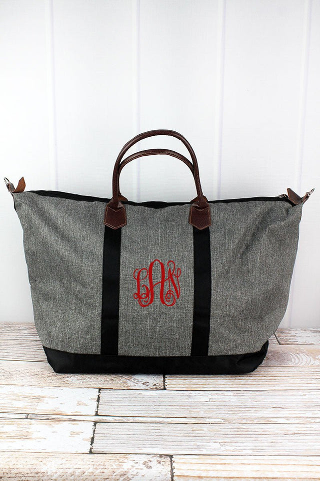 NGIL Steel Gray Crosshatch Weekender - Wholesale Accessory Market