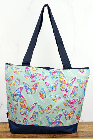 NGIL Butterfly Prism with Navy Trim Tote Bag - Wholesale Accessory Market