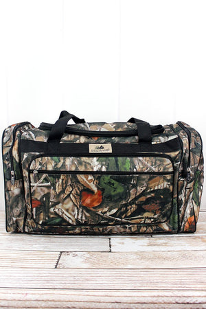 NGIL Natural Camo Duffle Bag with Black Trim 23" - Wholesale Accessory Market