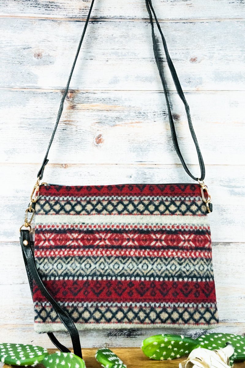 35% OFF! Nordic Winter Crossbody Clutch, Burgundy - Wholesale Accessory Market