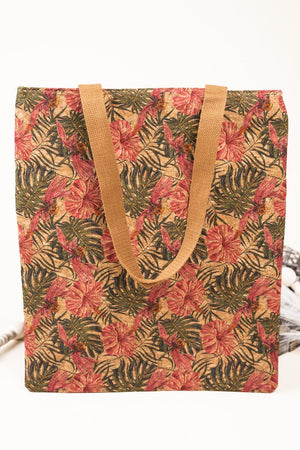 Hawaiian Paradise Cork Tote Bag - Wholesale Accessory Market