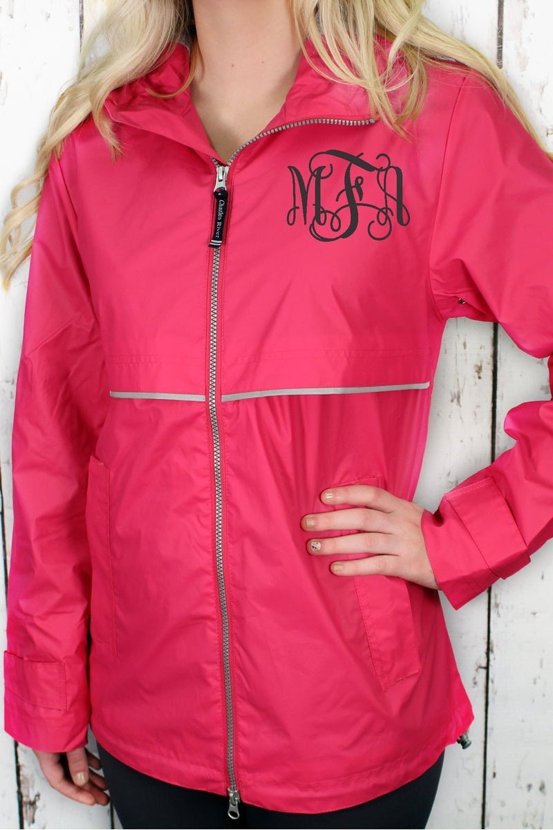 reflective monogram jacket