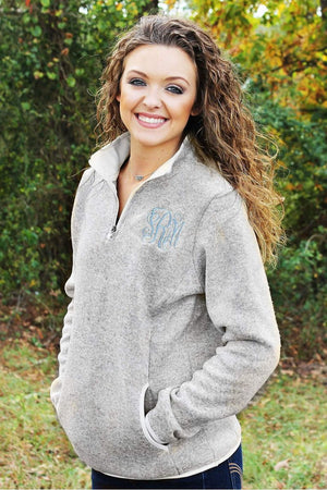 Women's Charles River Heathered Fleece Pullover, Light Gray Heather *Customizable! (Wholesale Pricing N/A) - Wholesale Accessory Market