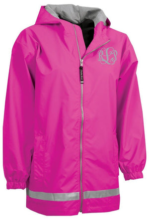 Charles River Youth New Englander Hot Pink Rain Jacket *Customizable! (Wholesale Pricing N/A) - Wholesale Accessory Market