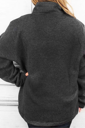 Charles River Heathered Fleece Pullover (Men's Cut), Charcoal Heather *Customizable! (Wholesale Pricing N/A) - Wholesale Accessory Market