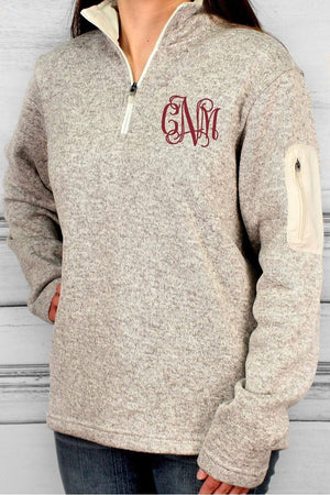 Charles River Heathered Fleece Pullover (Men's Cut), Oatmeal Heather *Customizable! (Wholesale Pricing N/A) - Wholesale Accessory Market