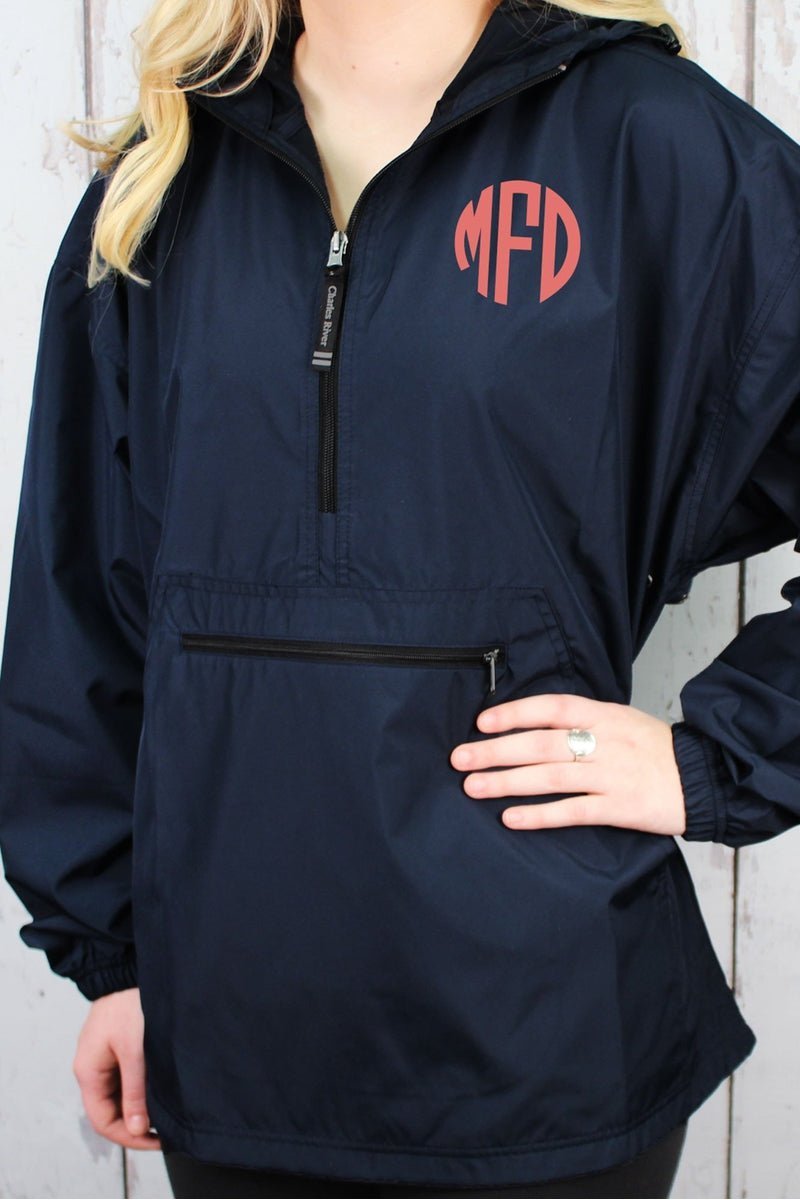 Charles River Lightweight Rain Pullover Navy 9904 Wholesale