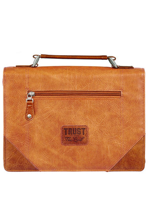 Trust in the Lord Two-Tone Brown Large Bible Cover - Wholesale Accessory Market