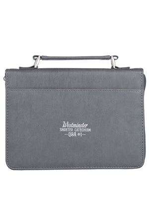 Glorify God Gray Faux Leather Large Bible Cover - Wholesale Accessory Market