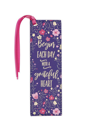 Grateful Heart Floral LuxLeather Page Marker - Wholesale Accessory Market