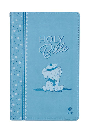 Blue Elephant Faux Leather NLT Keepsake Bible - Wholesale Accessory Market