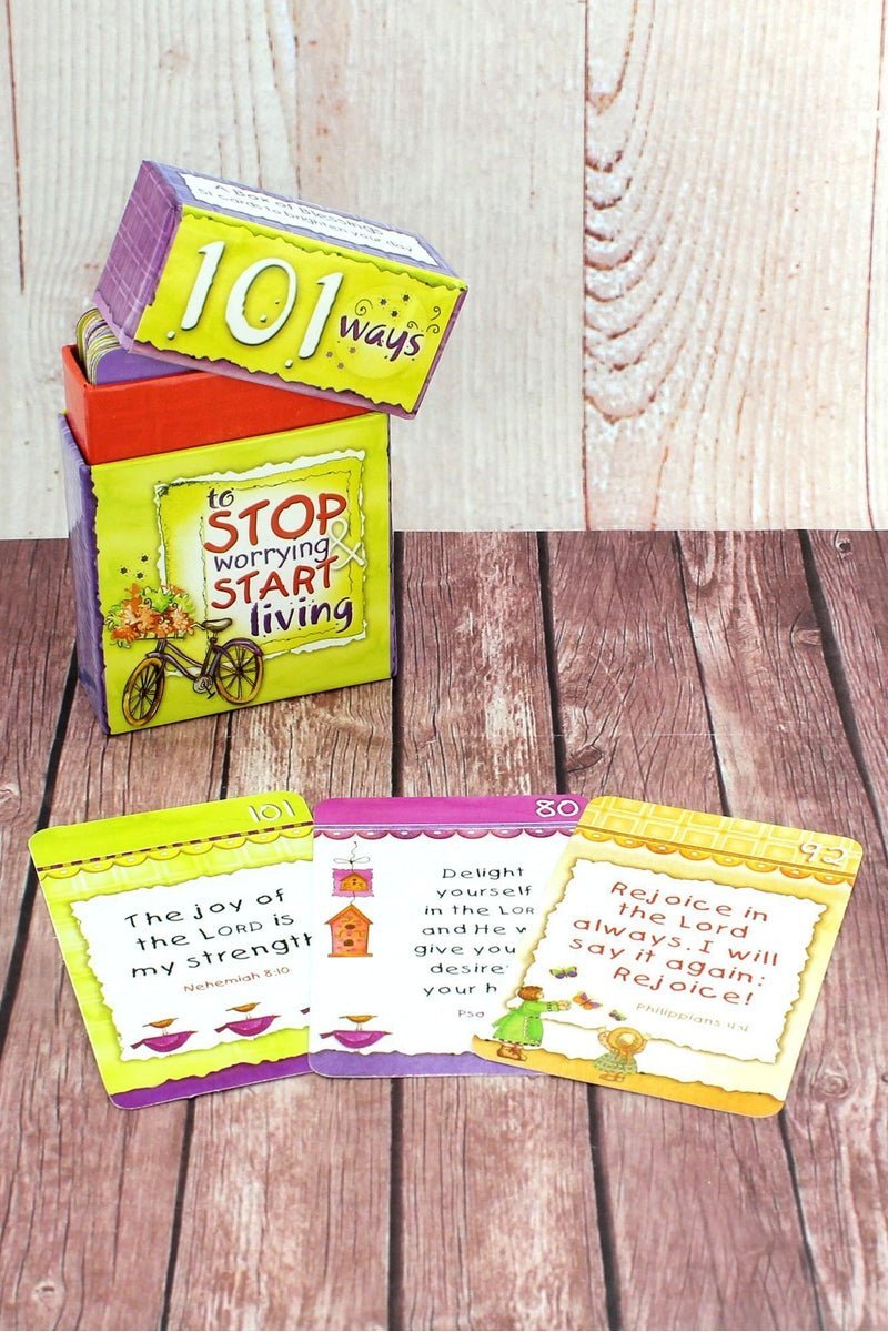 101 Ways to Stop Worrying & Start Living Promise Cards - Wholesale Accessory Market