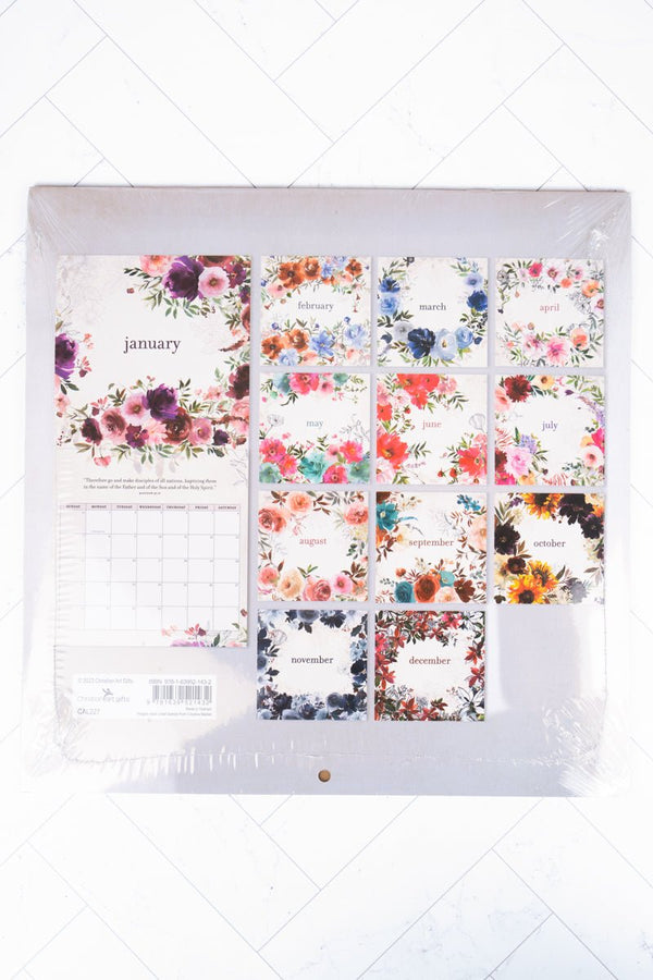 2024 Everything Beautiful Floral Wall Calendar Wholesale Accessory Market