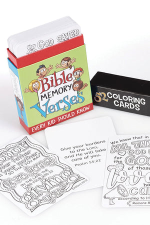 52 Bible Memory Verse Coloring Cardsfor Kids - Wholesale Accessory Market