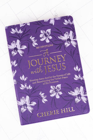 A Journey with Jesus Purple Faux Leather Daily Devotional - Wholesale Accessory Market