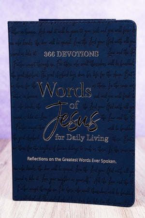 Words of Jesus for Daily Living Blue Faux Leather Daily Devotional - Wholesale Accessory Market