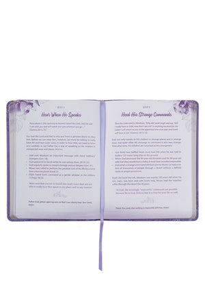 Strong and Courageous Purple Faux Leather Devotional Book - Wholesale Accessory Market