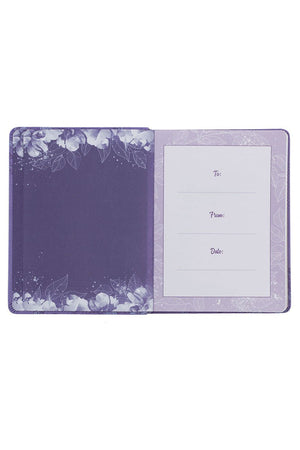 Strong and Courageous Purple Faux Leather Devotional Book - Wholesale Accessory Market
