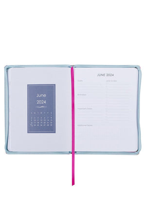 2024 Strength and Dignity Floral Zippered 18 Month Daily Planner - Wholesale Accessory Market