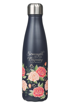 Strength & Dignity Rose 17oz Stainless Steel Water Bottle - Wholesale Accessory Market