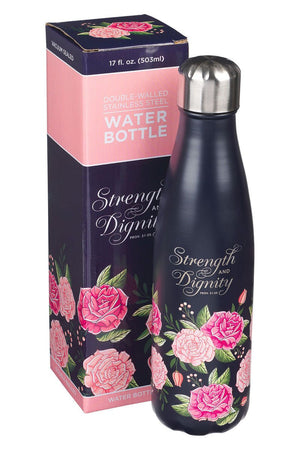 Strength & Dignity Rose 17oz Stainless Steel Water Bottle - Wholesale Accessory Market