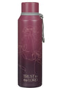 Trust In The Lord Plum Floral 24oz Stainless Steel Water Bottle - Wholesale Accessory Market