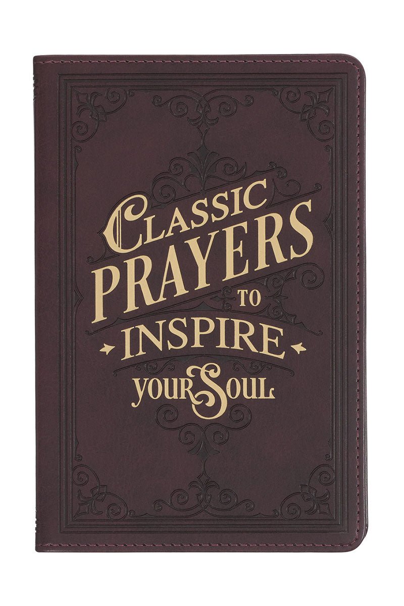 Classic Prayers to Inspire Your Soul Brown Faux Leather Book - Wholesale Accessory Market