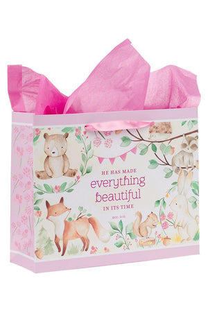 Everything Beautiful Forest Animals Large Landscape 3-in-1 Gift Bag Set - Wholesale Accessory Market