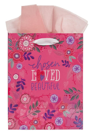 God's Princess Pink Floral Medium Gift Bag - Wholesale Accessory Market