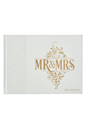 White Lace Mr. & Mrs. Wedding Guest Book - Wholesale Accessory Market