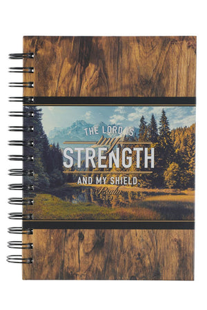 The LORD is My Strength Large Wirebound Journal - Wholesale Accessory Market